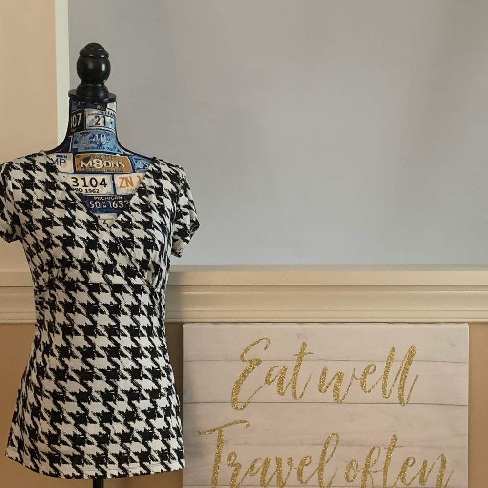 Houndstooth Print Shirt